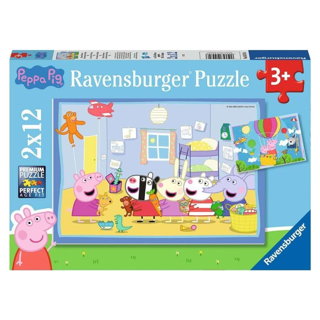 Puzzle Ravensburger Peppa Pig 2 x 12 Piezas 26 x 18 cm