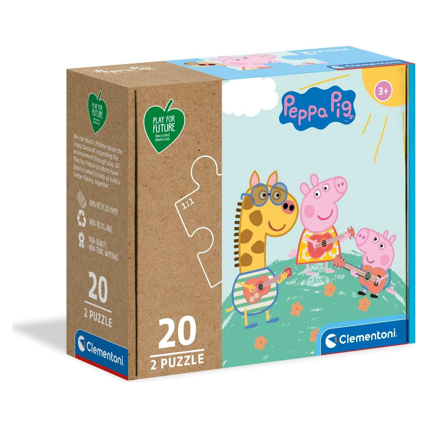 Puzzle Infantil Clementoni Peppa Pig 2 x 20 Piezas 27x19cm