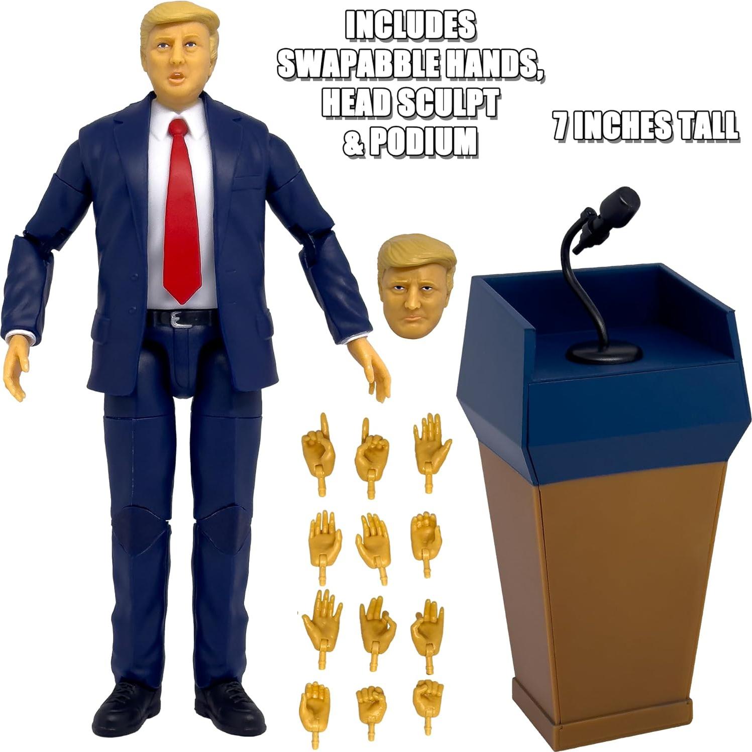 Figura Presidente Trump Articulada Deluxe con Podio - Figures Toy
