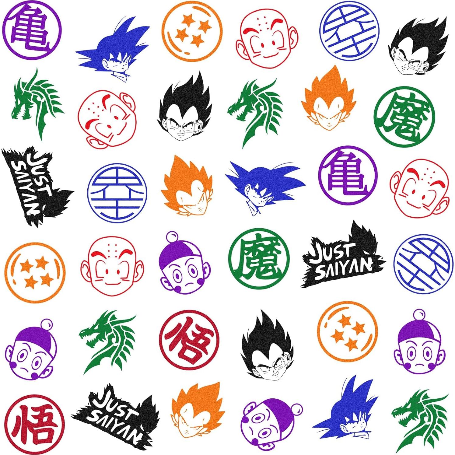 24 Sellos Temáticos Dragón Ball Z - Suministros Fiesta Cumpleaños
