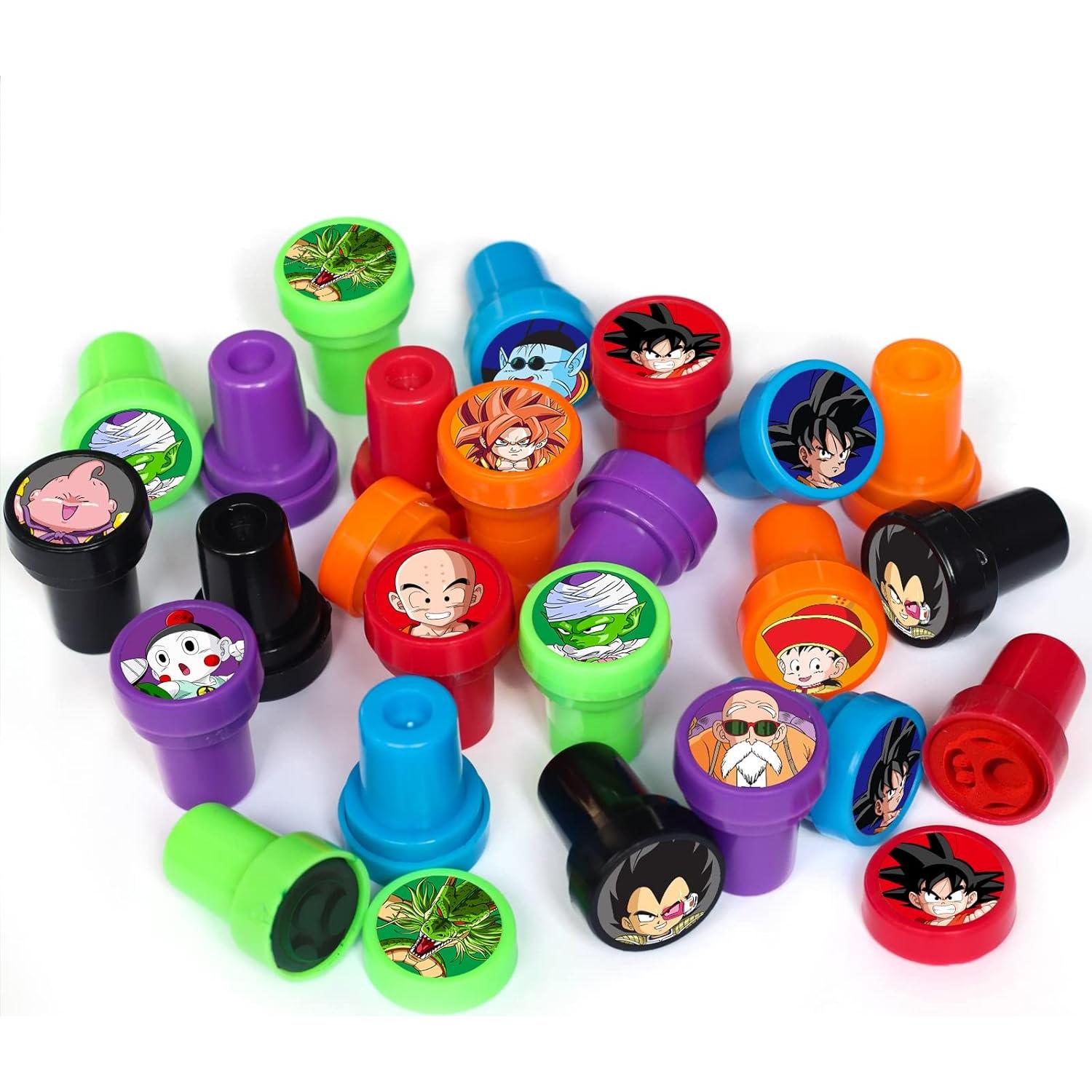 24 Sellos Temáticos Dragón Ball Z - Suministros Fiesta Cumpleaños