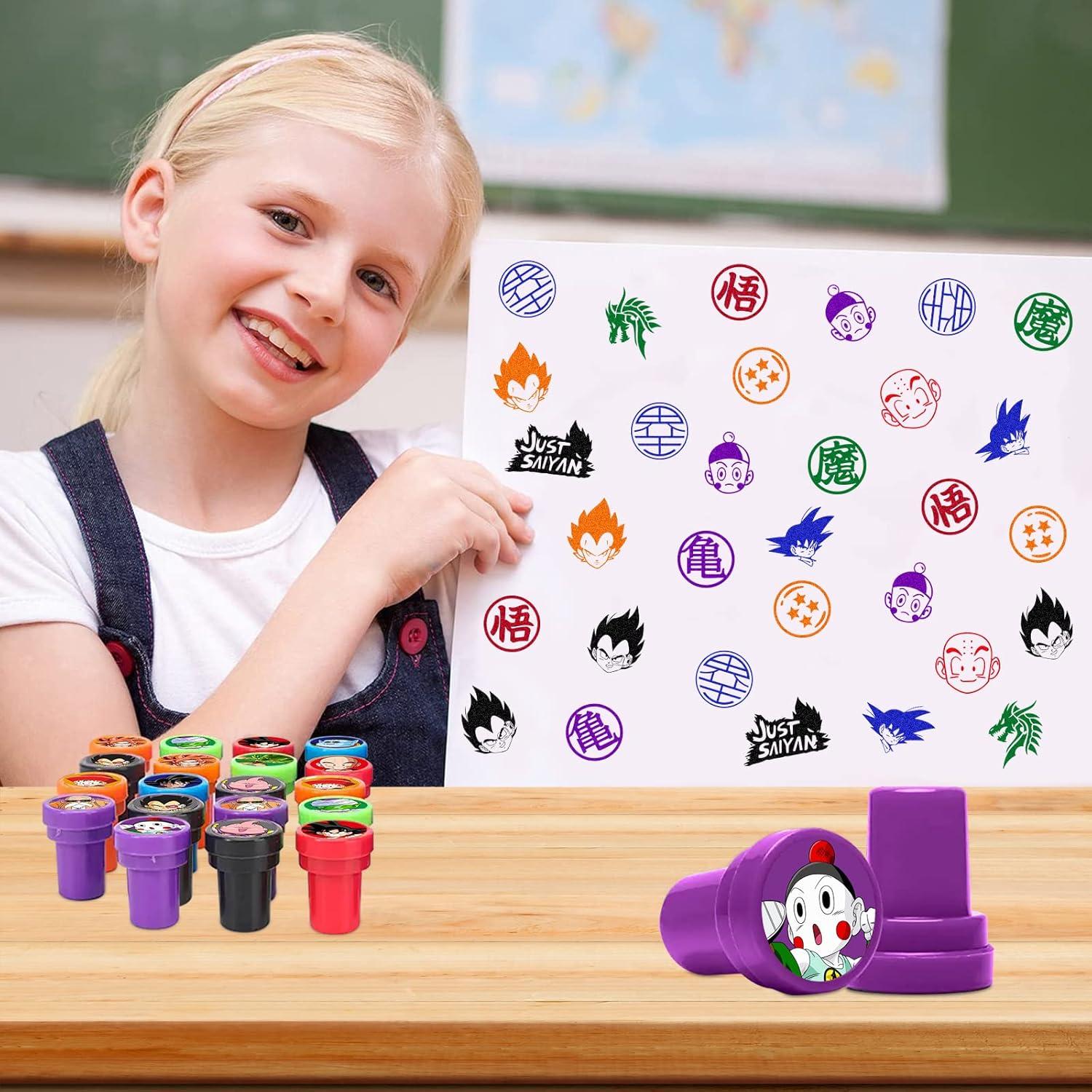 24 Sellos Temáticos Dragón Ball Z - Suministros Fiesta Cumpleaños