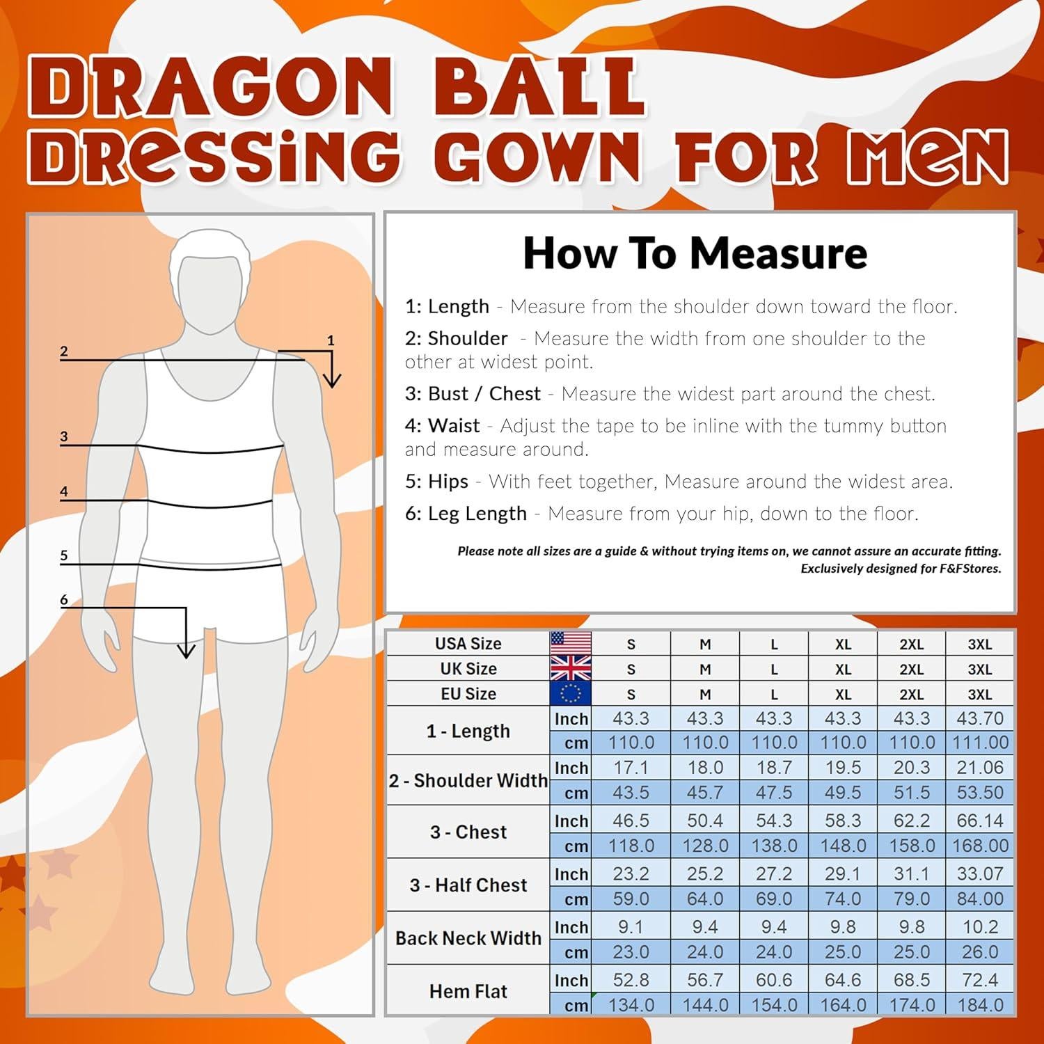 Bata de Baño de Felpa Dragon Ball Z para Hombres - Mediana Negra