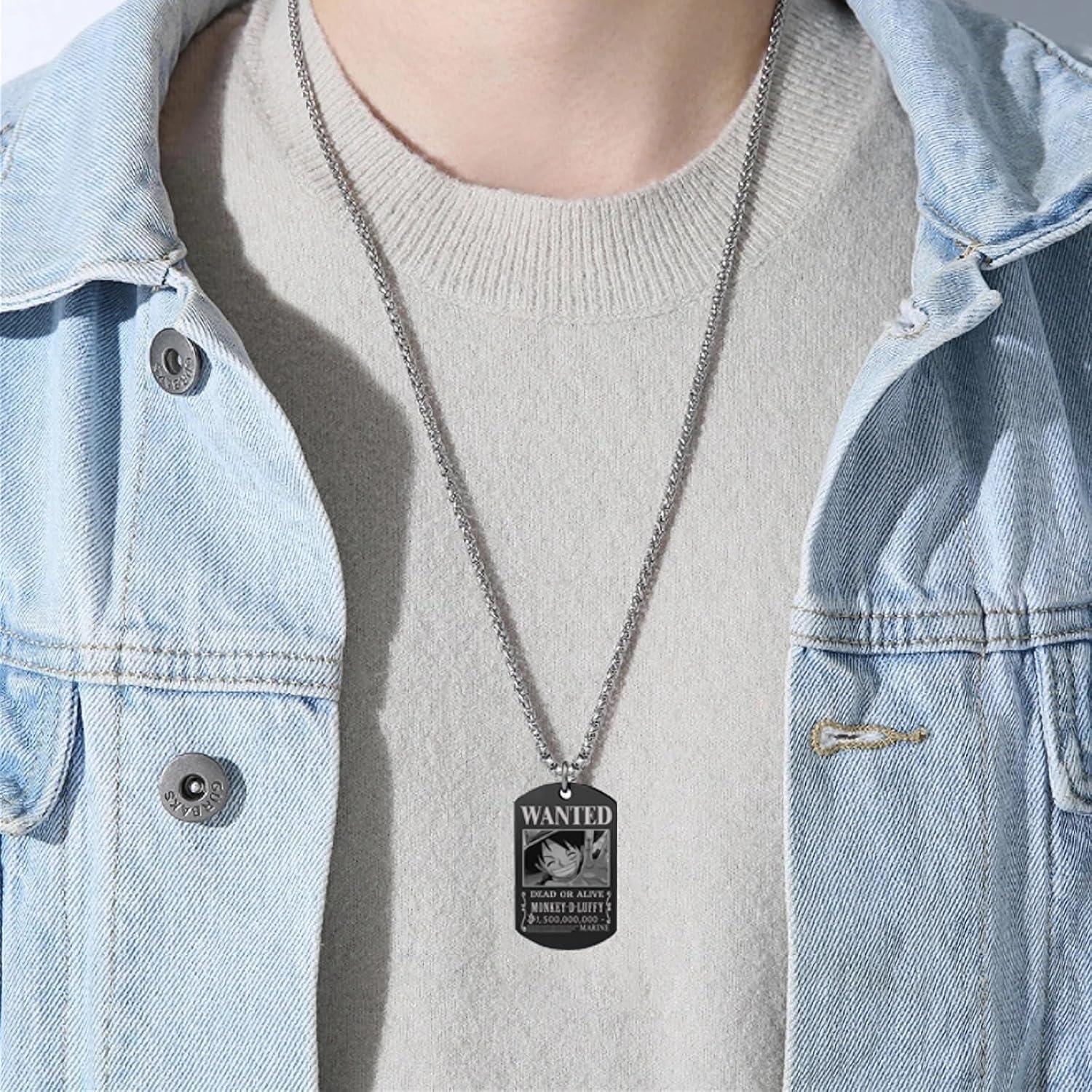 Colgante de Se Busca One Piece - Acero Inoxidable 70cm