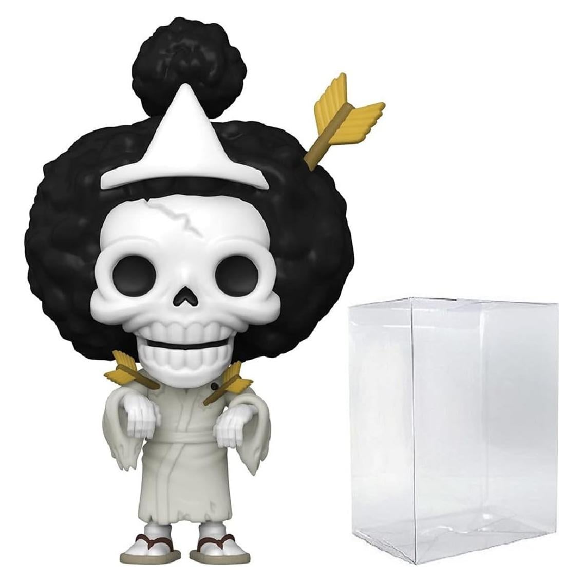 Figura de Vinilo Funko POP One Piece Brook 9.5 cm con Protector