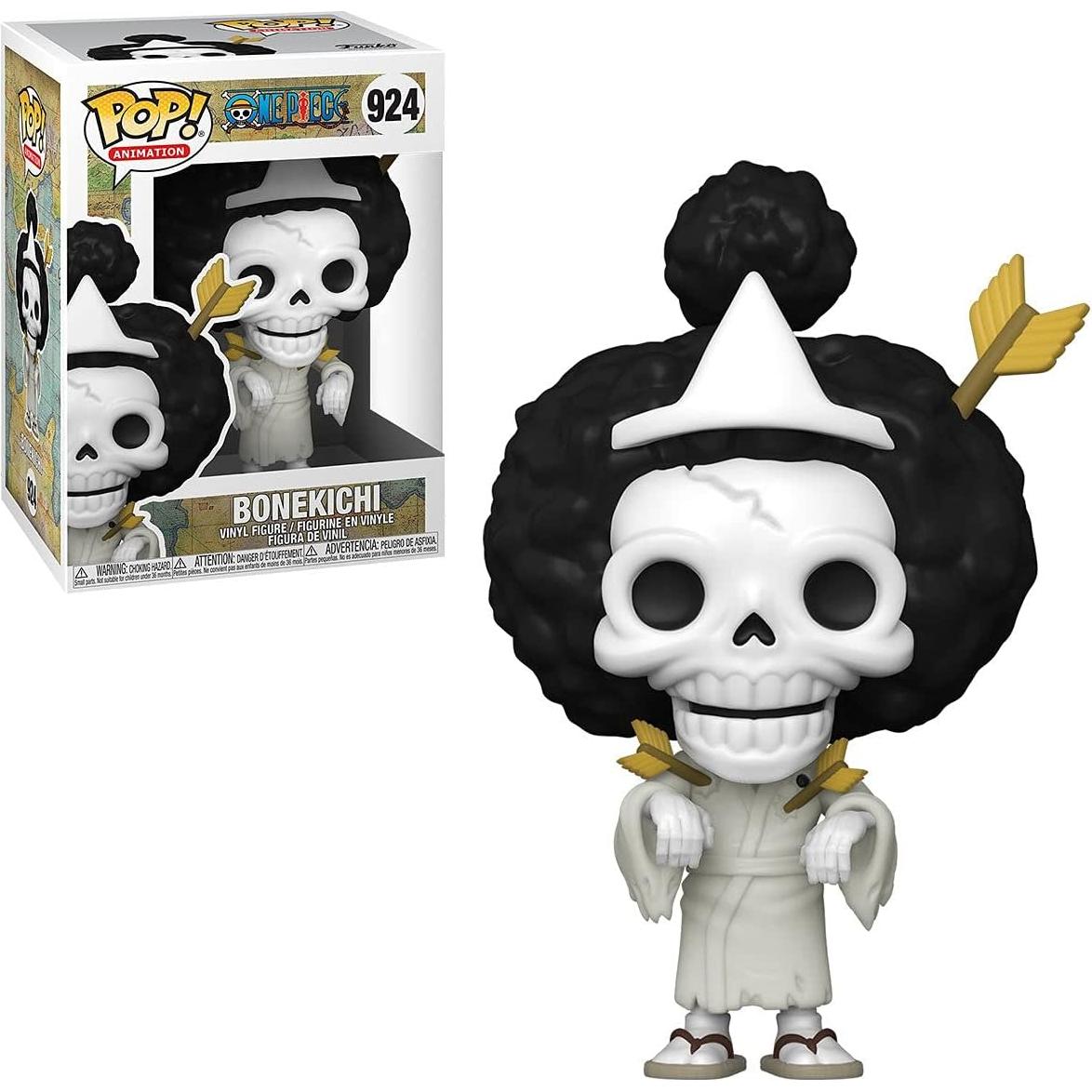 Figura de Vinilo Funko POP One Piece Brook 9.5 cm con Protector
