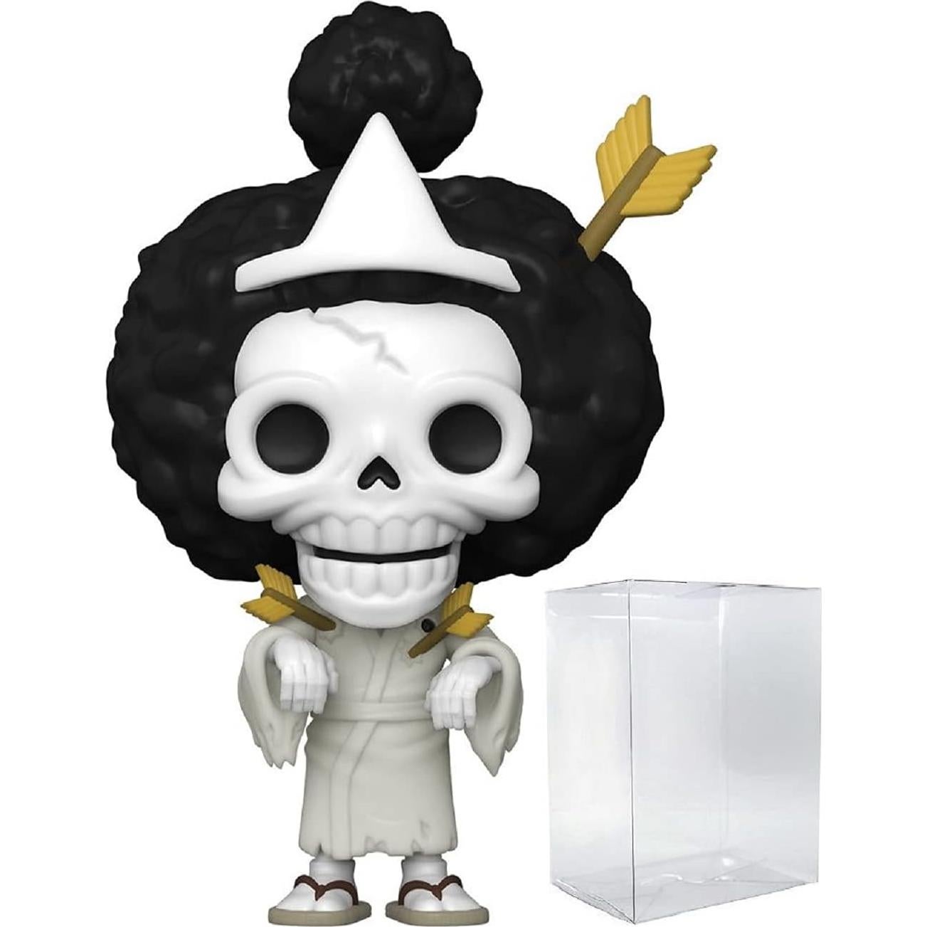 Figura de Vinilo Funko POP One Piece Brook 9.5 cm con Protector