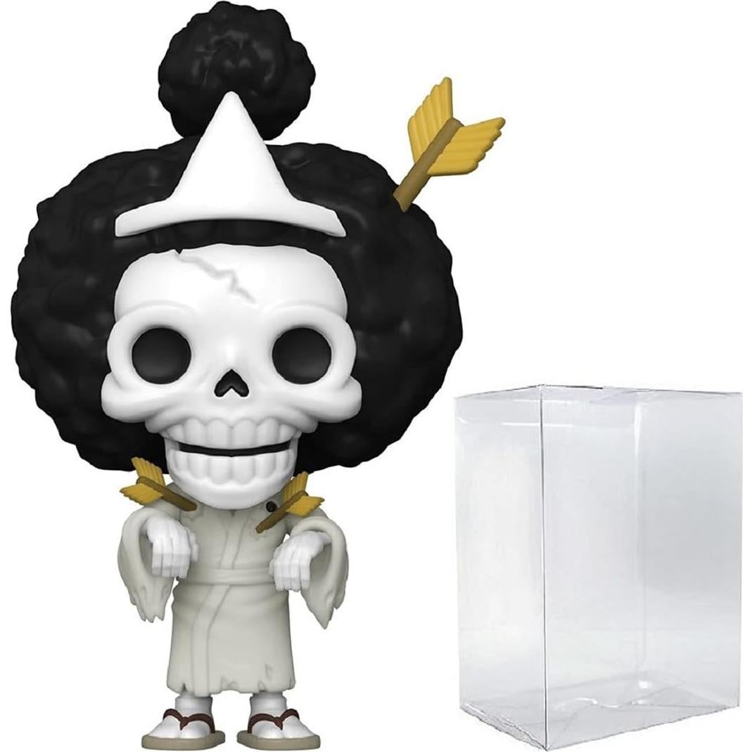 Figura de Vinilo Funko POP One Piece Brook 9.5 cm con Protector
