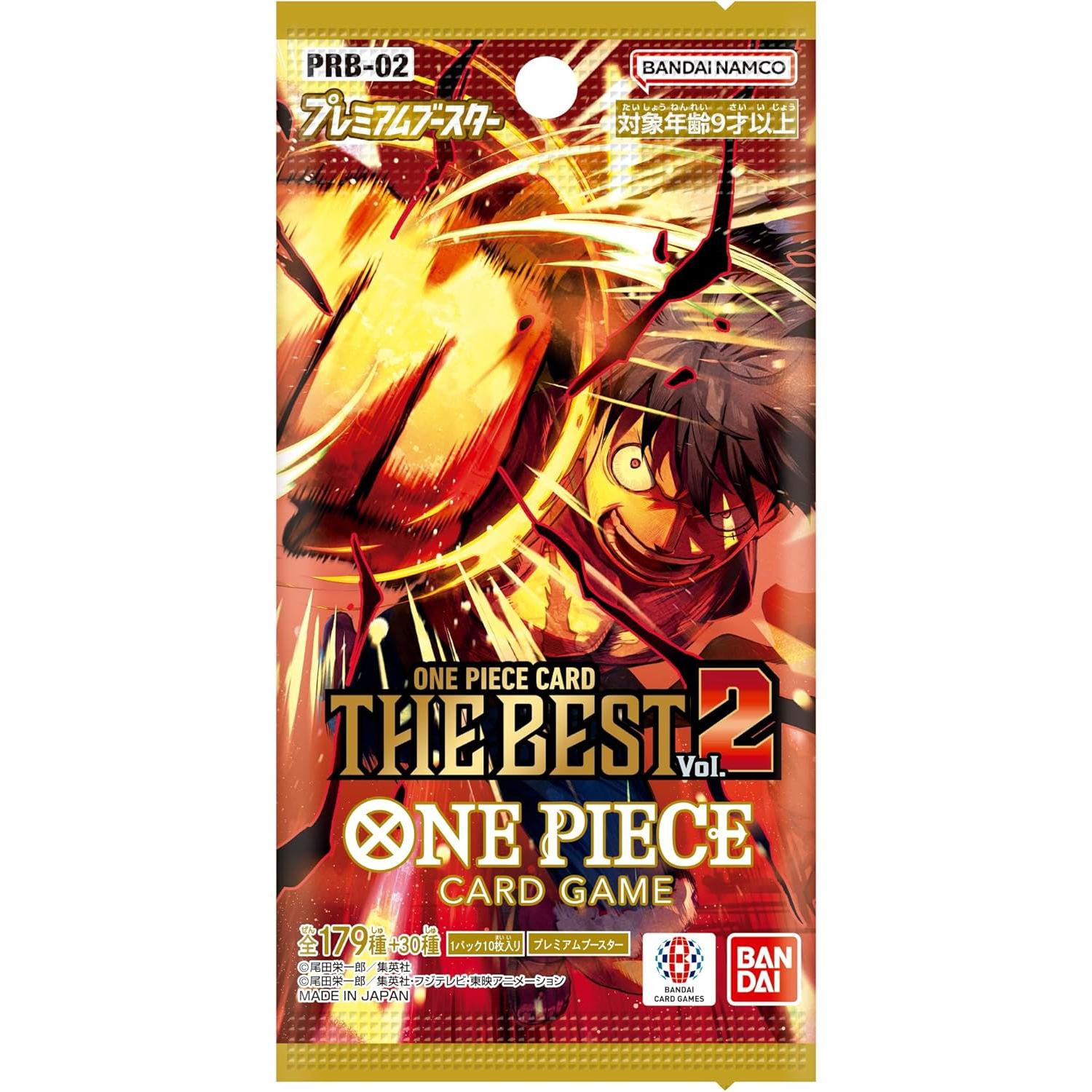 Juego de Cartas One Piece BANDAI Vol.2 PRB-02 Japonés - 10 Paquetes