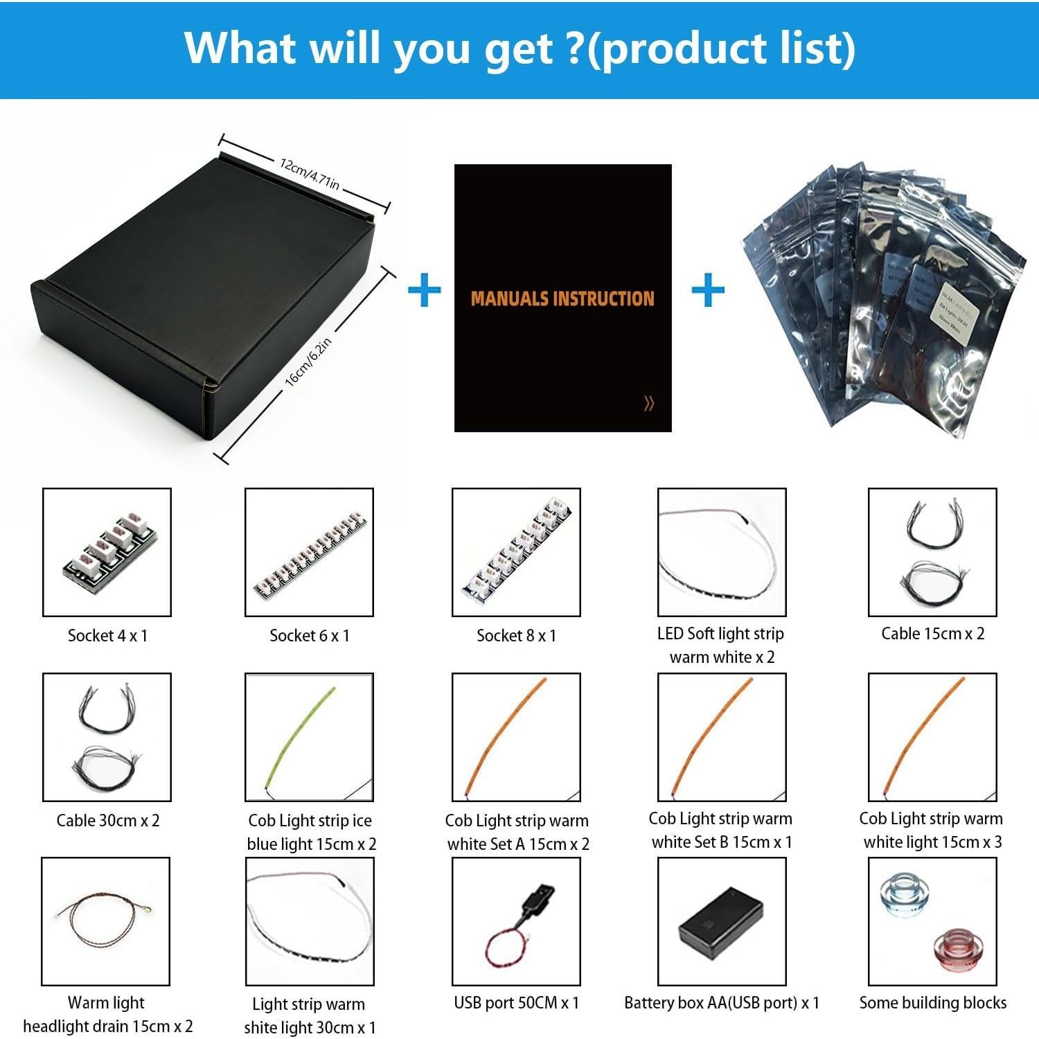 Kit de Luz LED BRIKGLOW para Lego 75639 El Going Merry