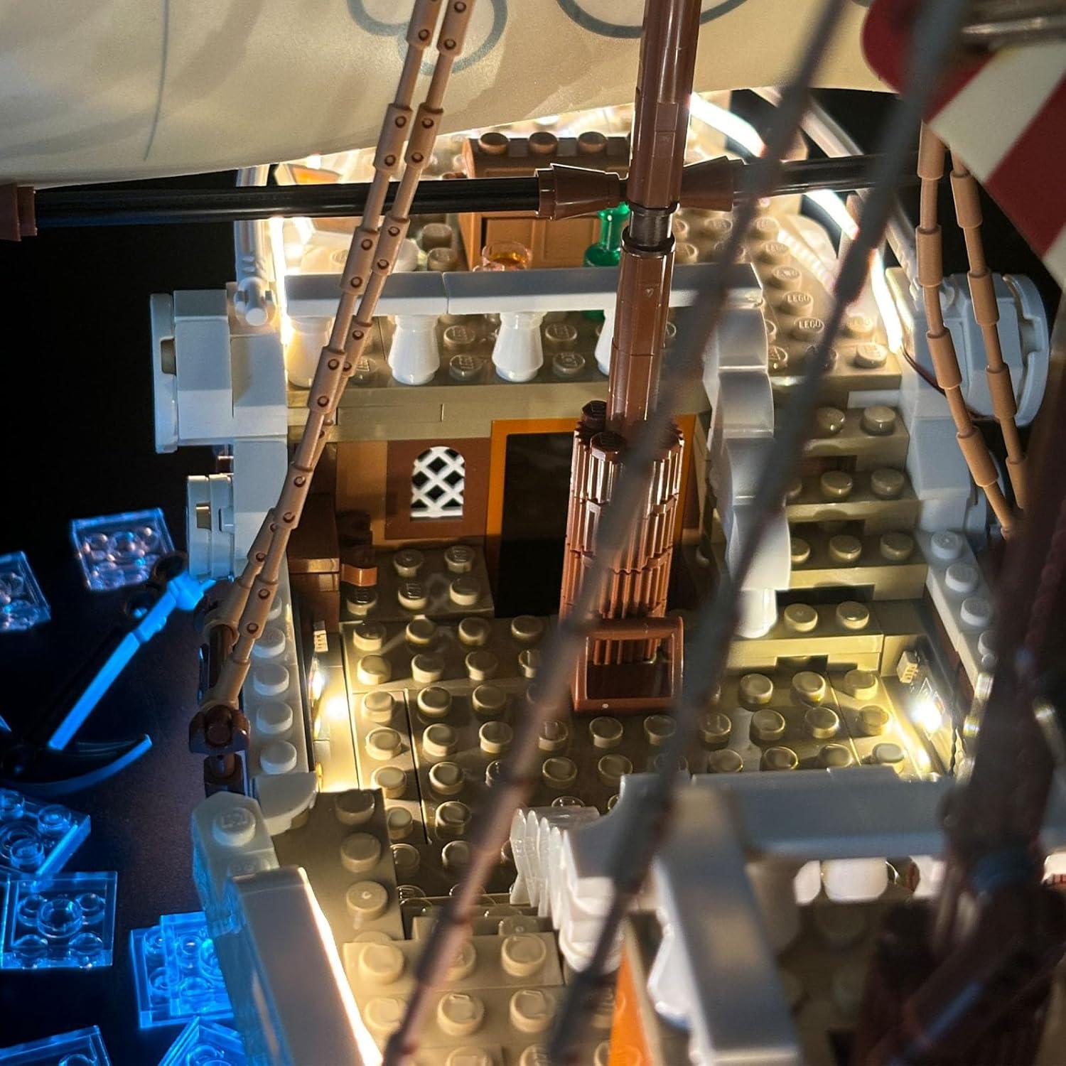 Kit de Luz LED BRIKGLOW para Lego 75639 El Going Merry