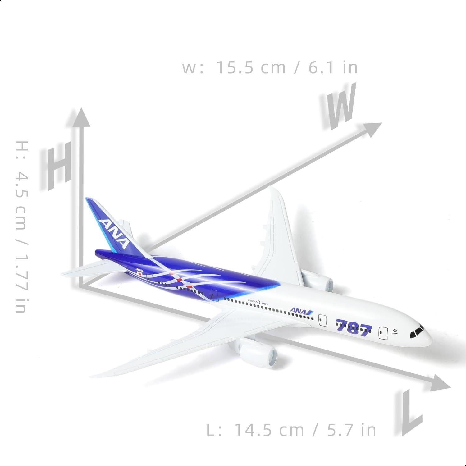Modelo de avión Boeing 787 QIYUMOKE 15.24 cm metal fundido