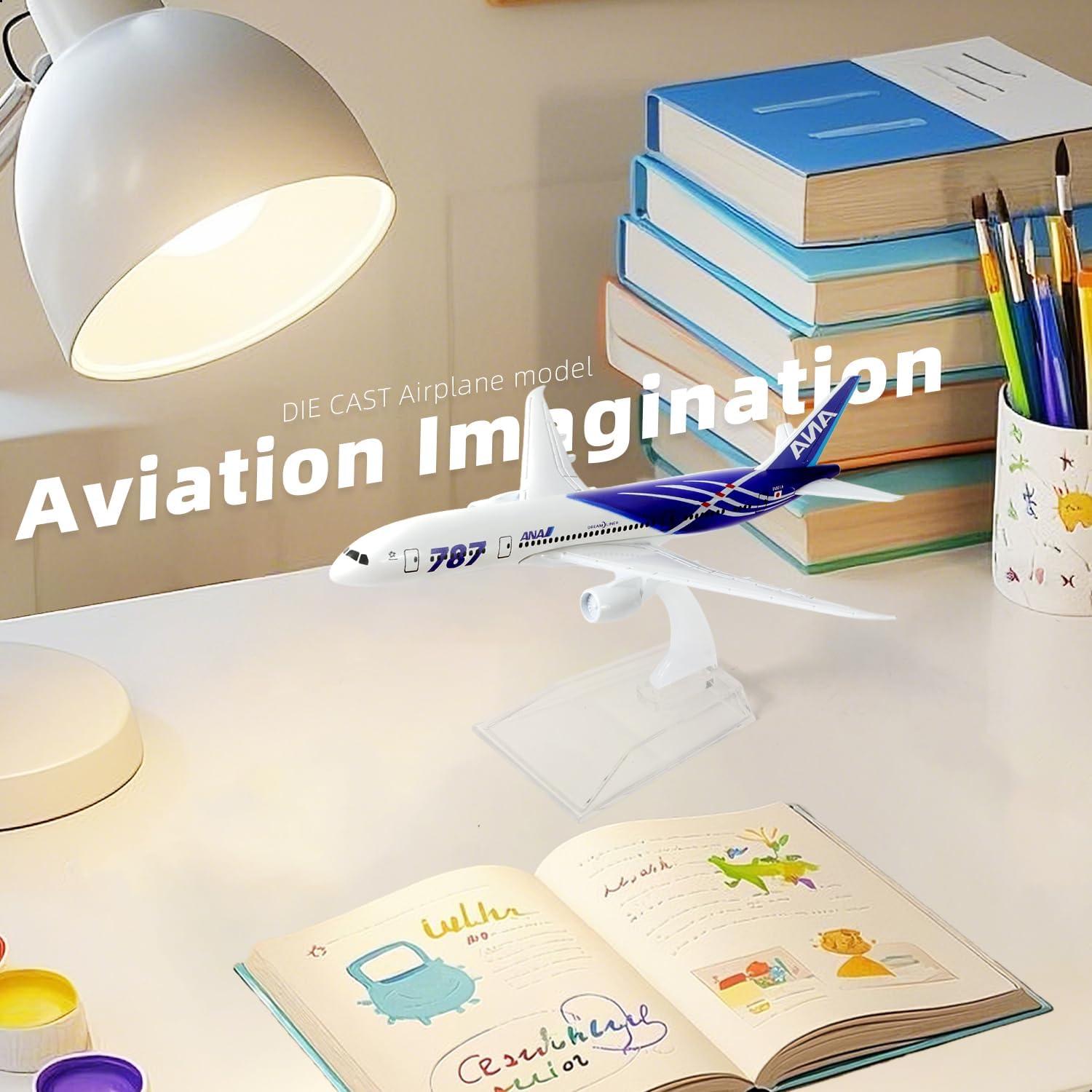 Modelo de avión Boeing 787 QIYUMOKE 15.24 cm metal fundido