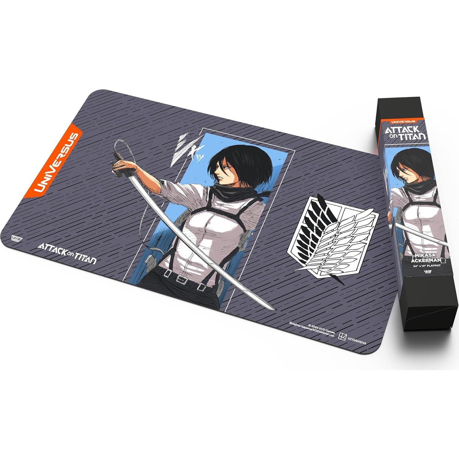 Tapete de Juego Neopreno Mikasa Ackerman 61x36 cm UVS Games