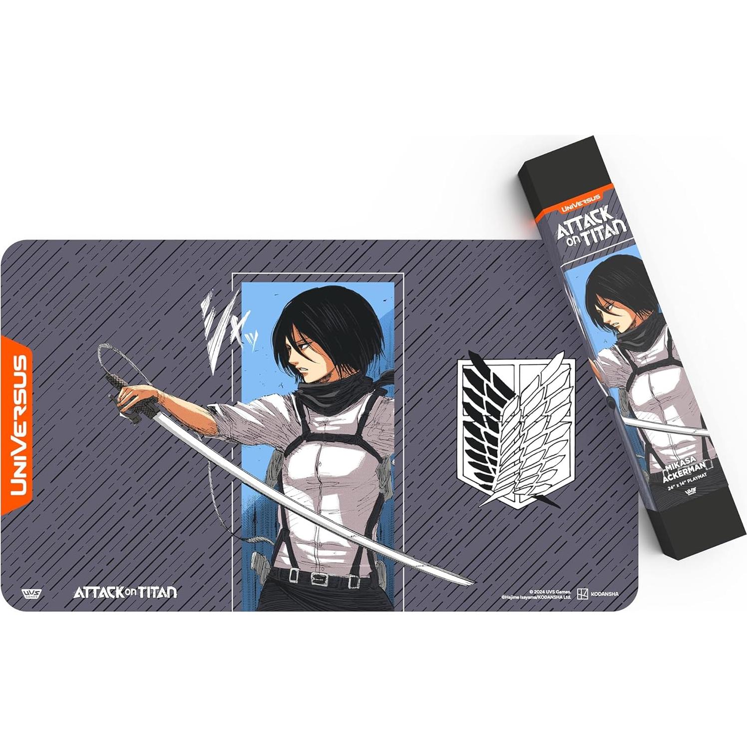 Tapete de Juego Neopreno Mikasa Ackerman 61x36 cm UVS Games