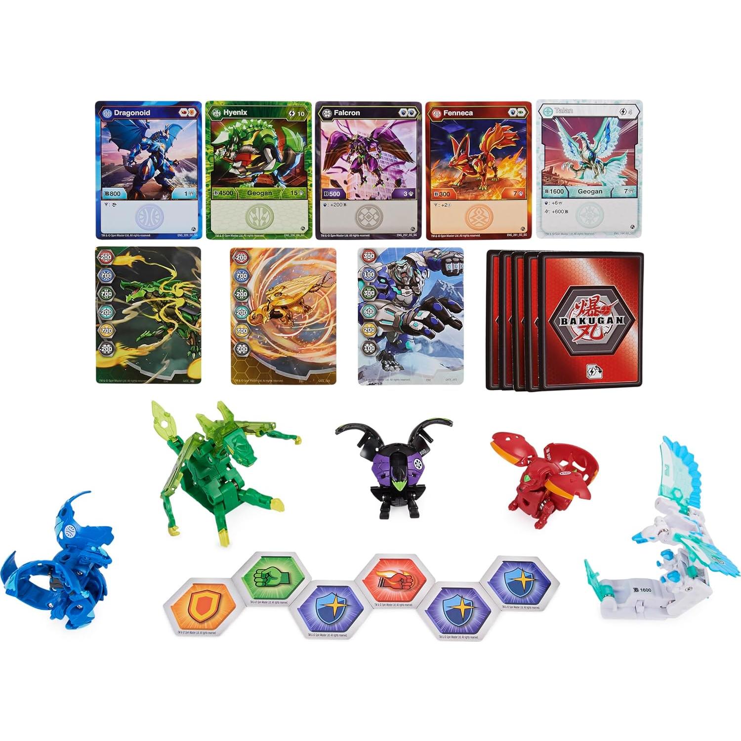 Paquete Guerrero Geogan Bakugan Temporada 3 - 2 Geogan + 3 Bakugan
