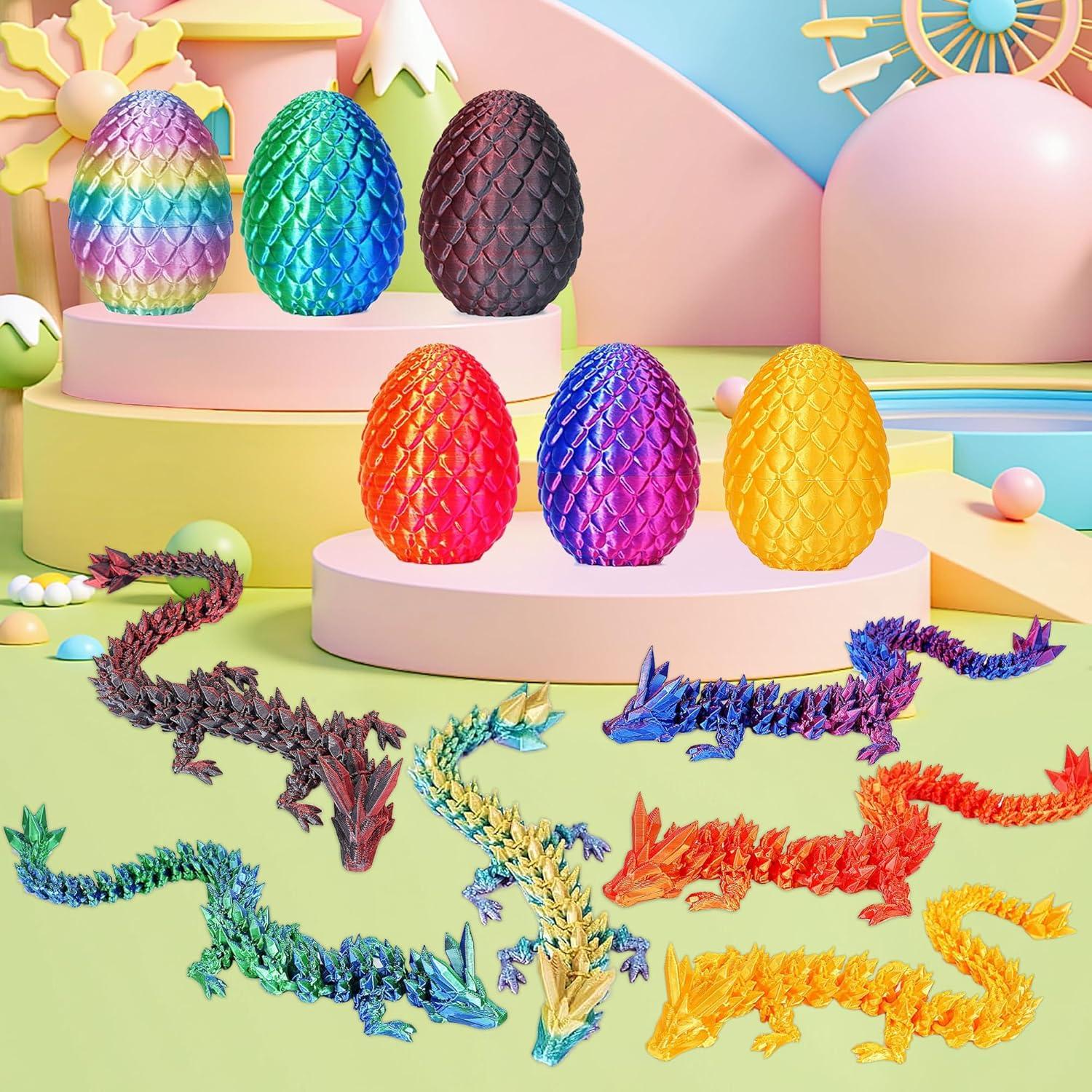 Huevos de Dragón 3D JOD - Set de 6 Juguetes Antiestrés