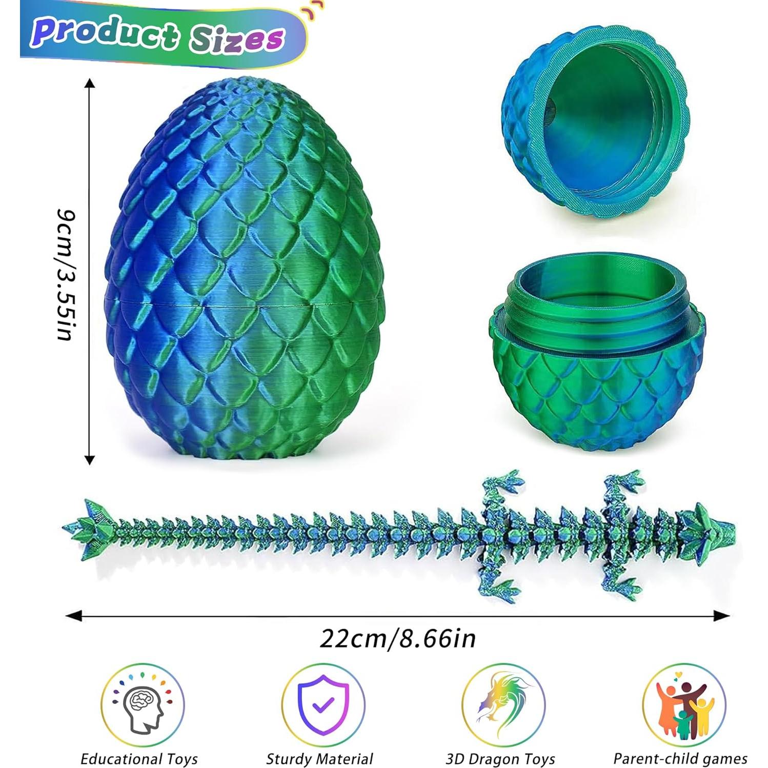 Huevos de Dragón 3D JOD - Set de 6 Juguetes Antiestrés