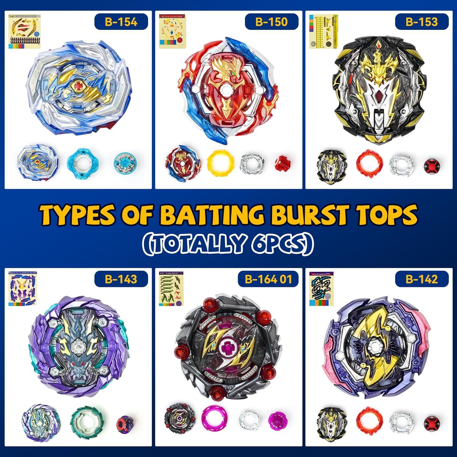 Estadio Grande Bay Blade Nuffunx 38.1 cm con 6 Tops y Lanzador