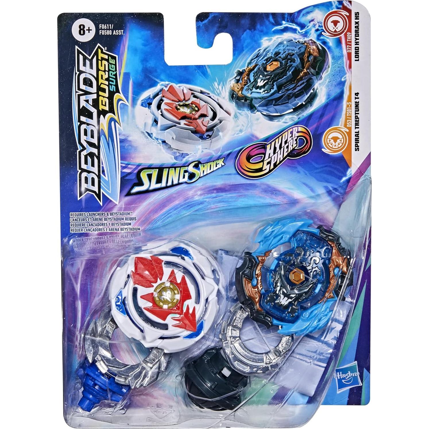 Paquete de Colección Beyblade Burst Hasbro: Lord Hydrax H5 y Spiral Treptune T4