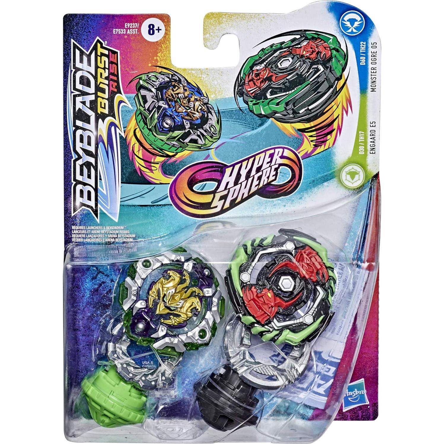 Beyblade Burst Rise Hypersphere Doble Monster Ogre O5 y Engaard E5