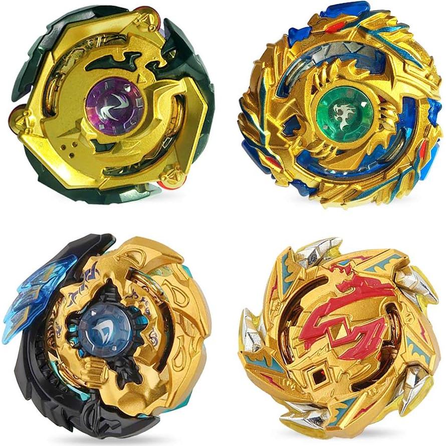 Set de 4 Tops de Batalla Metal Master Ingooood con Lanzador