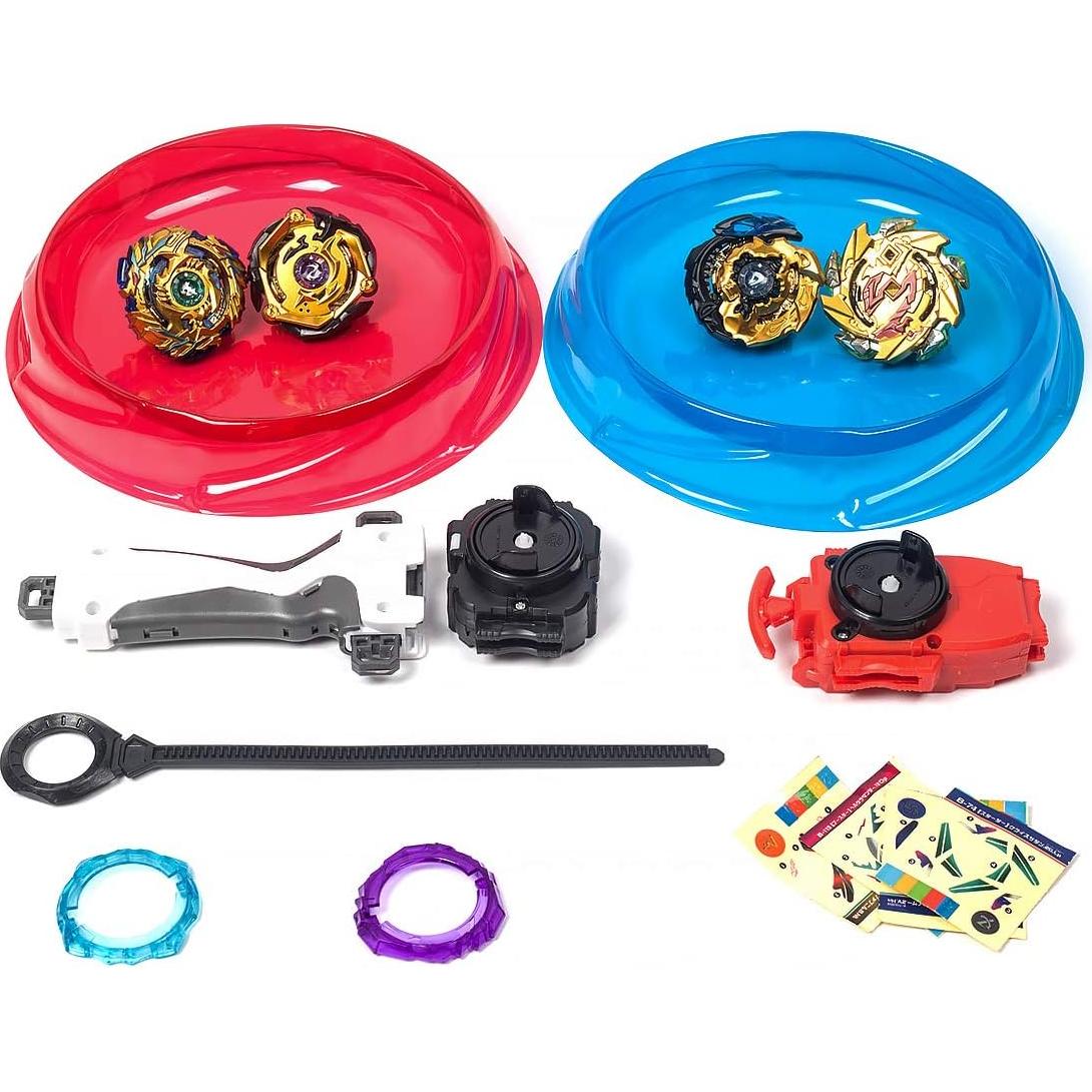 Set de 4 Tops de Batalla Metal Master Ingooood con Lanzador