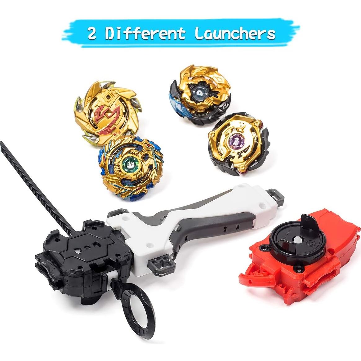 Set de 4 Tops de Batalla Metal Master Ingooood con Lanzador