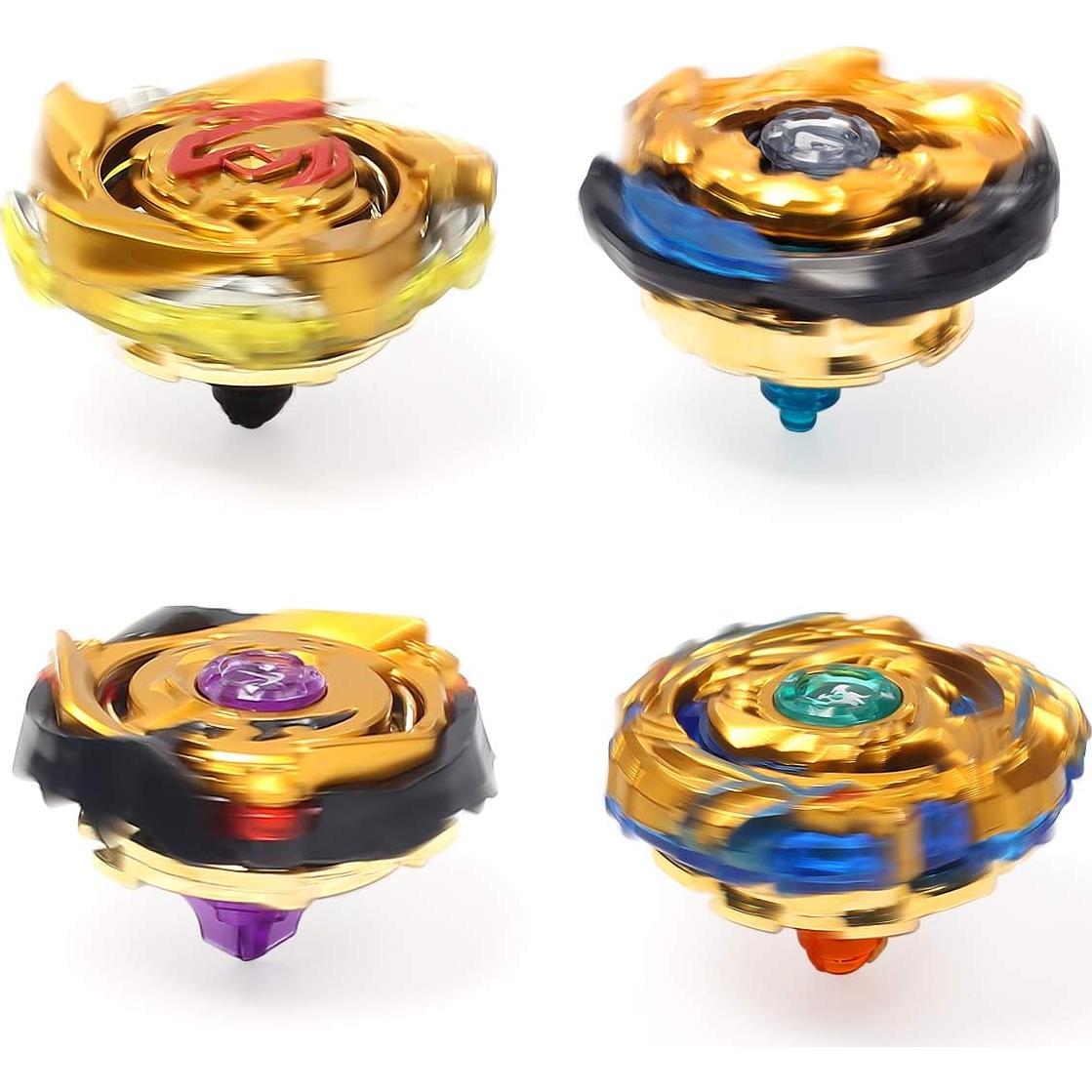 Set de 4 Tops de Batalla Metal Master Ingooood con Lanzador