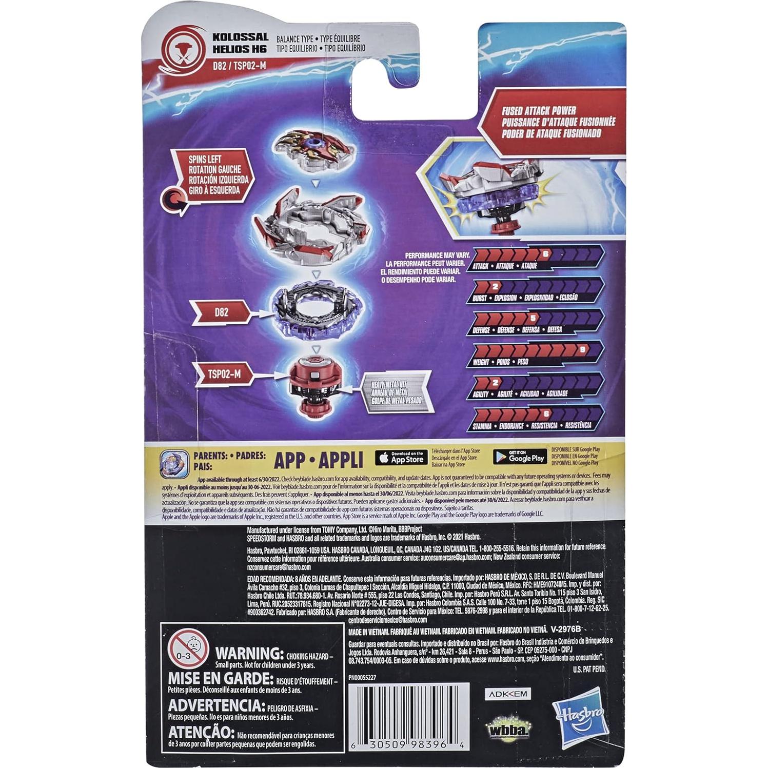 Peonza Beyblade Burst Speedstorm Kolossal Helios H6 - Lanzador