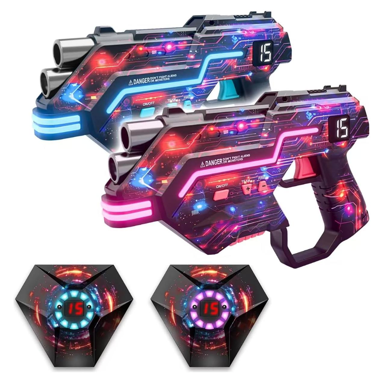 Conjunto Laser Tag CyberNeo con Chaleco LED y Barril Dinámico