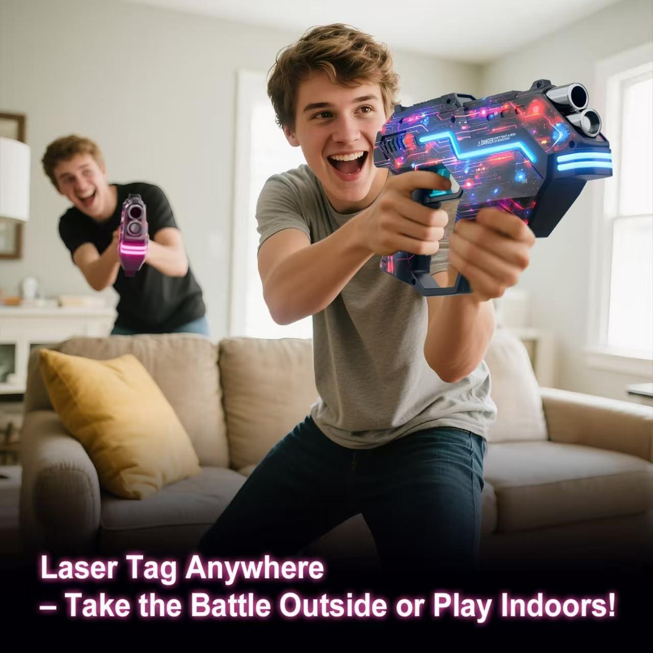 Conjunto Laser Tag CyberNeo con Chaleco LED y Barril Dinámico