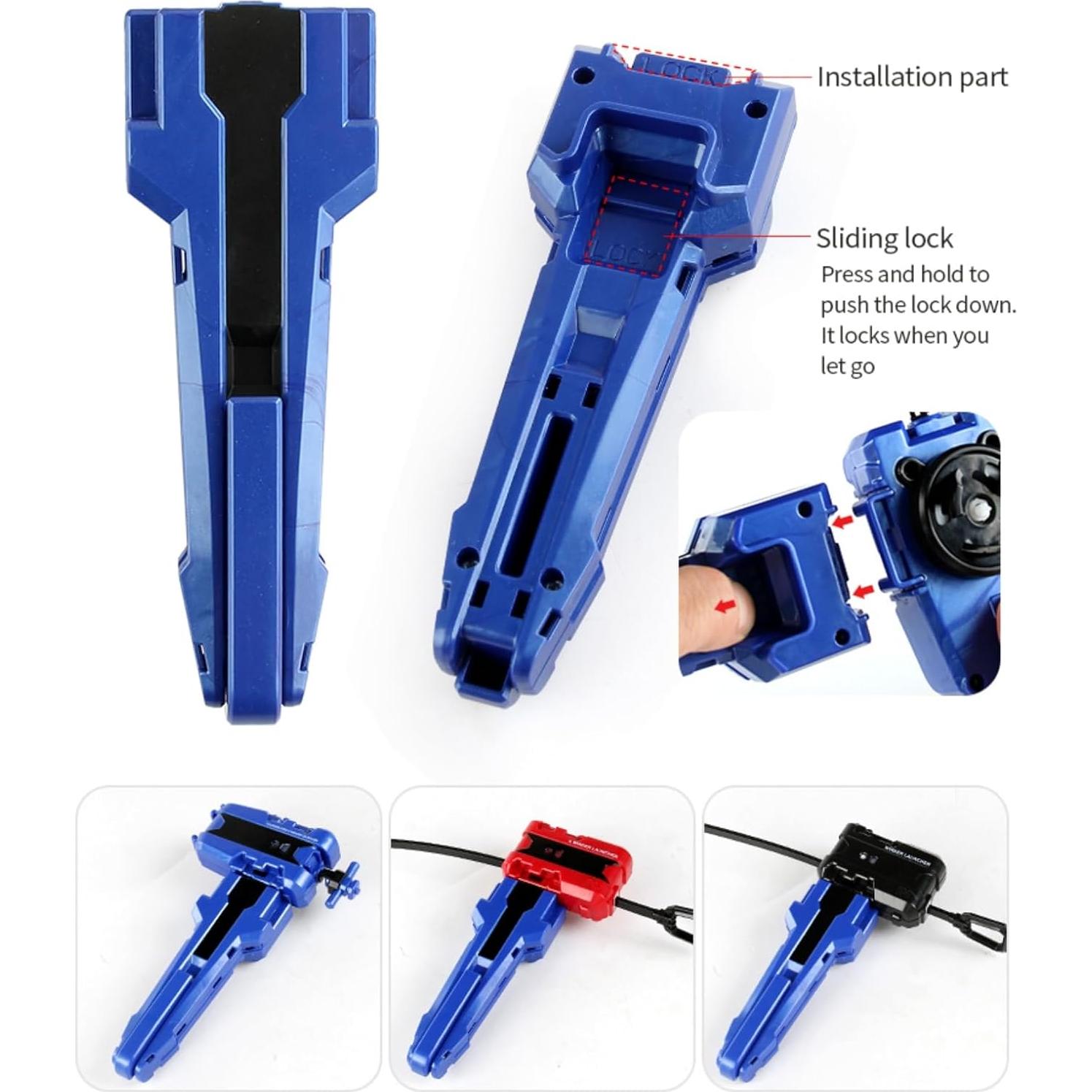 Conjunto de Tops de Batalla Gyro Burst 12 con Lanzadores y Caja