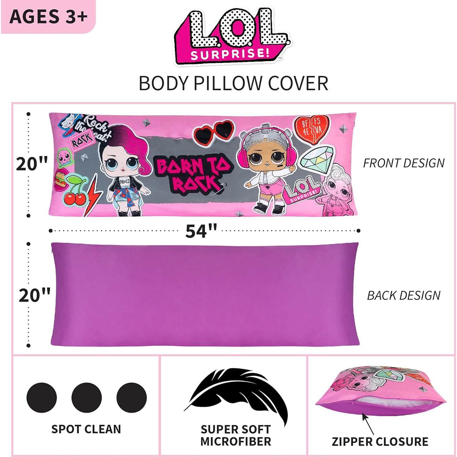 Funda de Almohada Corporal LOL Surprise Franco 137x51 cm