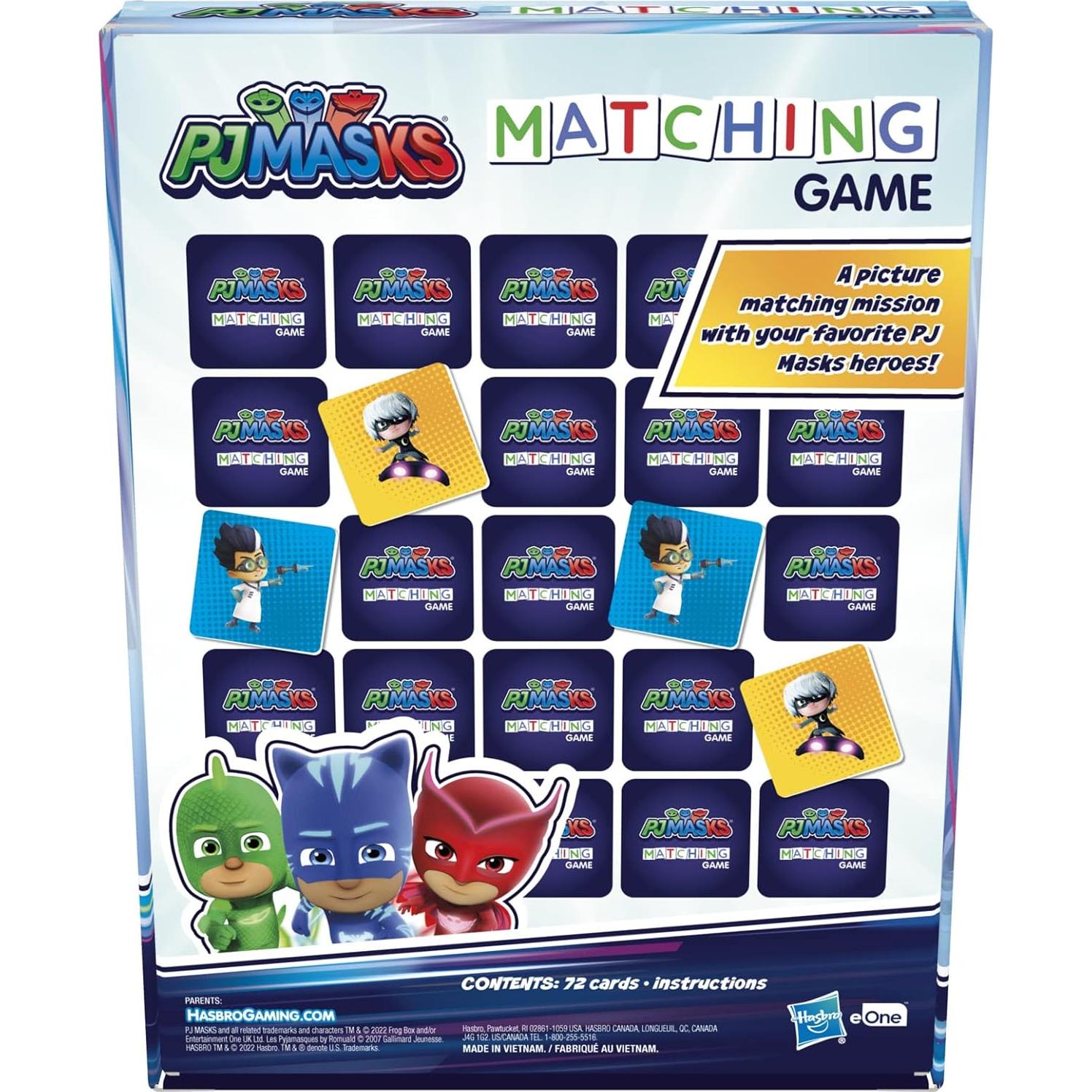 Juego de Emparejamiento PJ Masks Hasbro para Niños 3+ Años