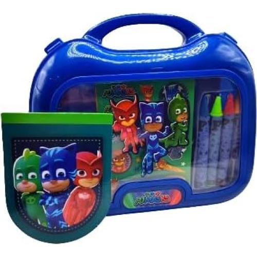 Set de Arte y Actividades PJ Masks - Estuche, Crayones, Stickers