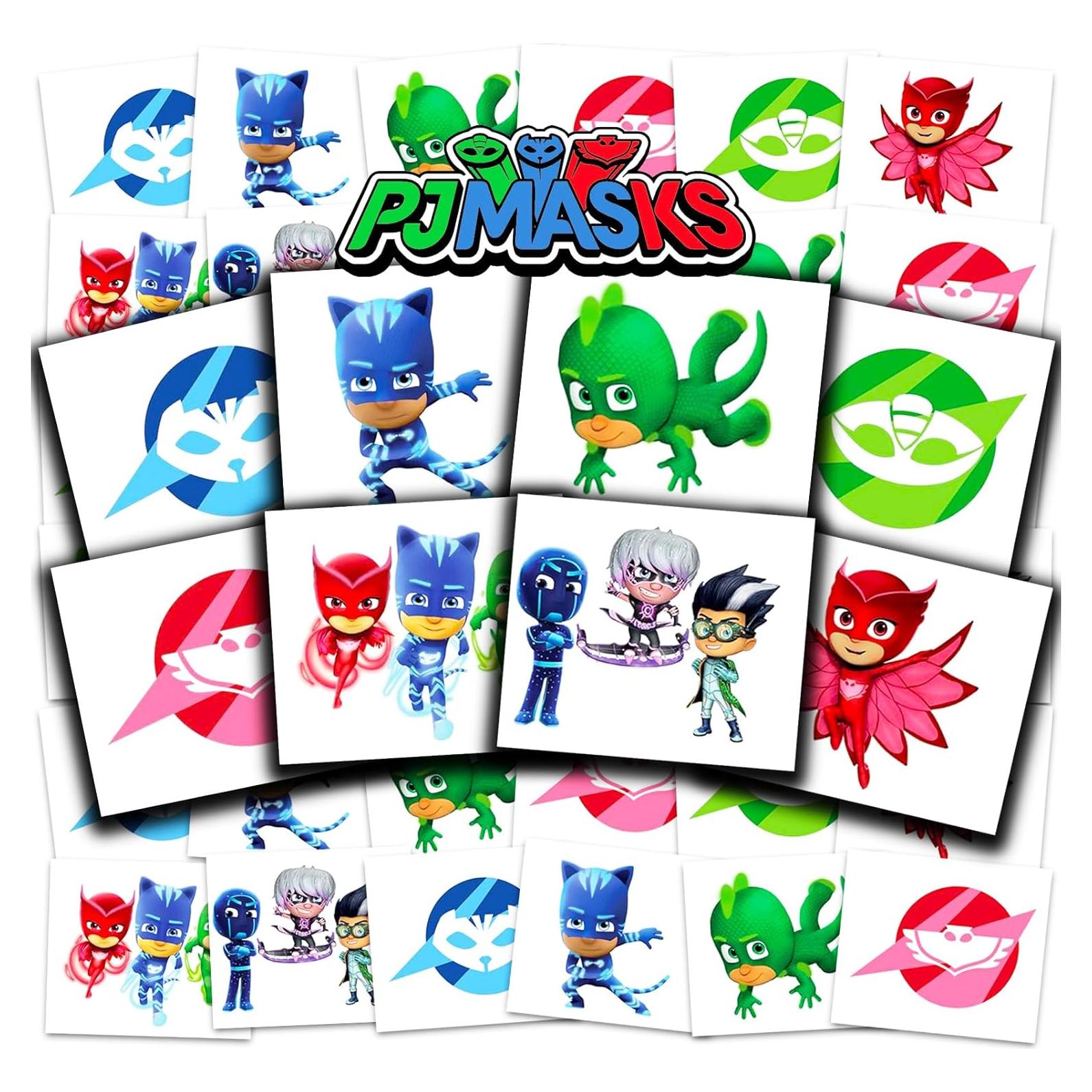 Paquete de 72 Tatuajes Temporales PJ Masks 5.08 cm