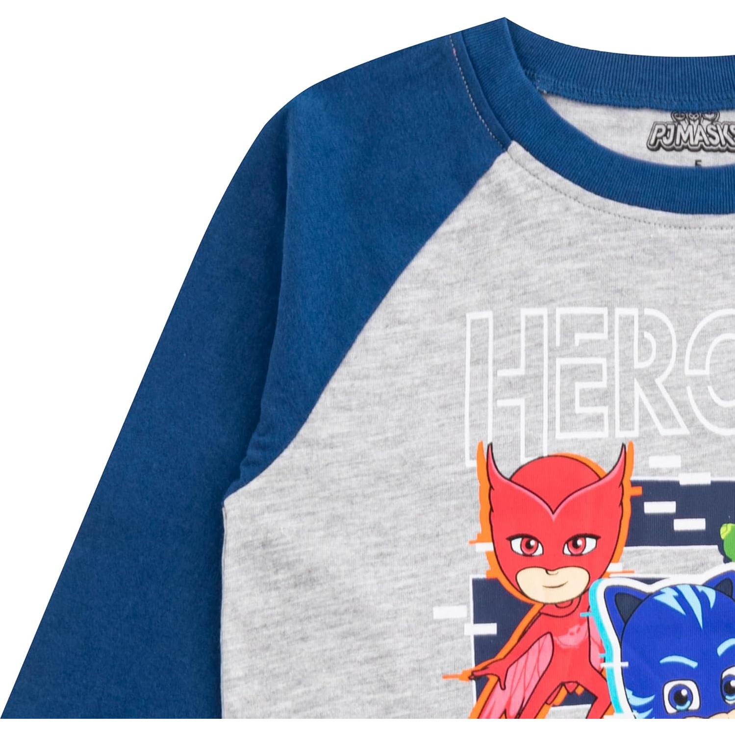 Conjunto de Pijama para Niños PJ Masks 4T - Camiseta y Pantalón