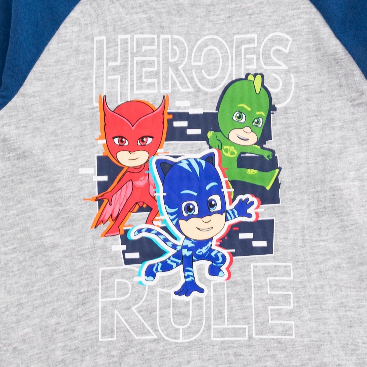 Conjunto de Pijama para Niños PJ Masks 4T - Camiseta y Pantalón