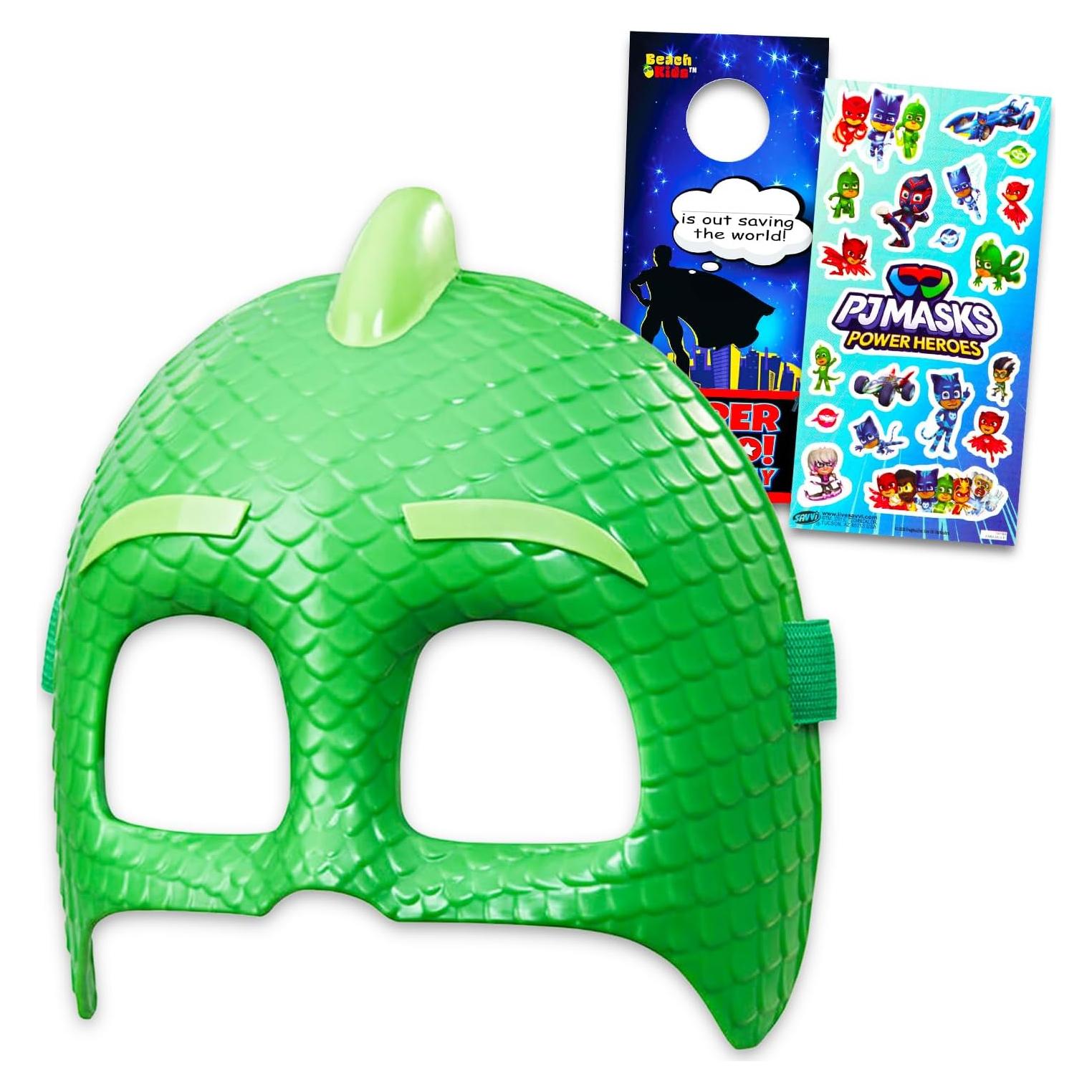 Disfraz de PJ Masks Gekko para niños con máscara y pegatinas