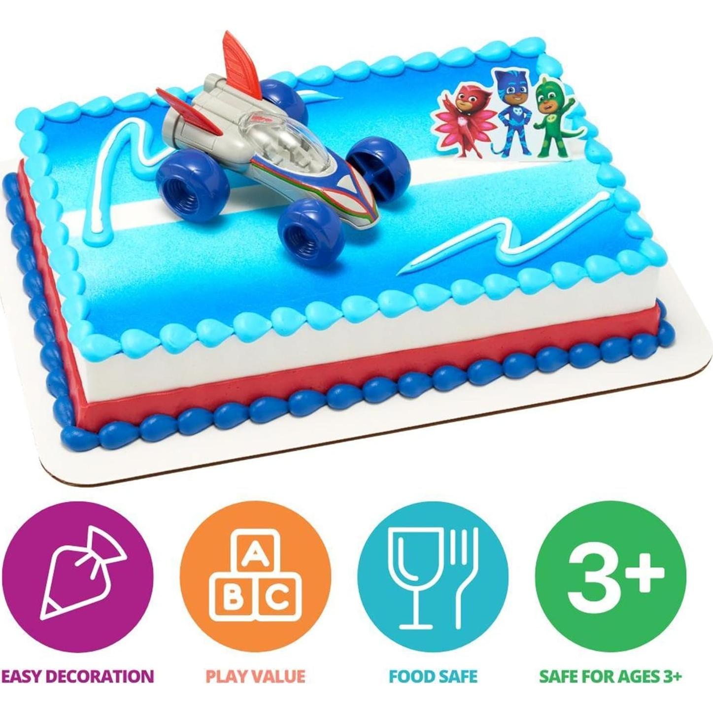 Adorno de Pastel PJ Masks DecoSet Salva el Día - 2 Piezas