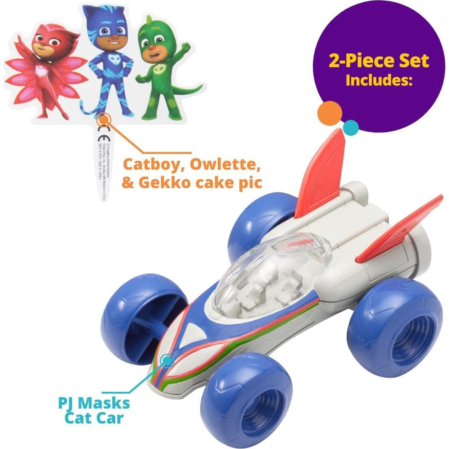 Adorno de Pastel PJ Masks DecoSet Salva el Día - 2 Piezas