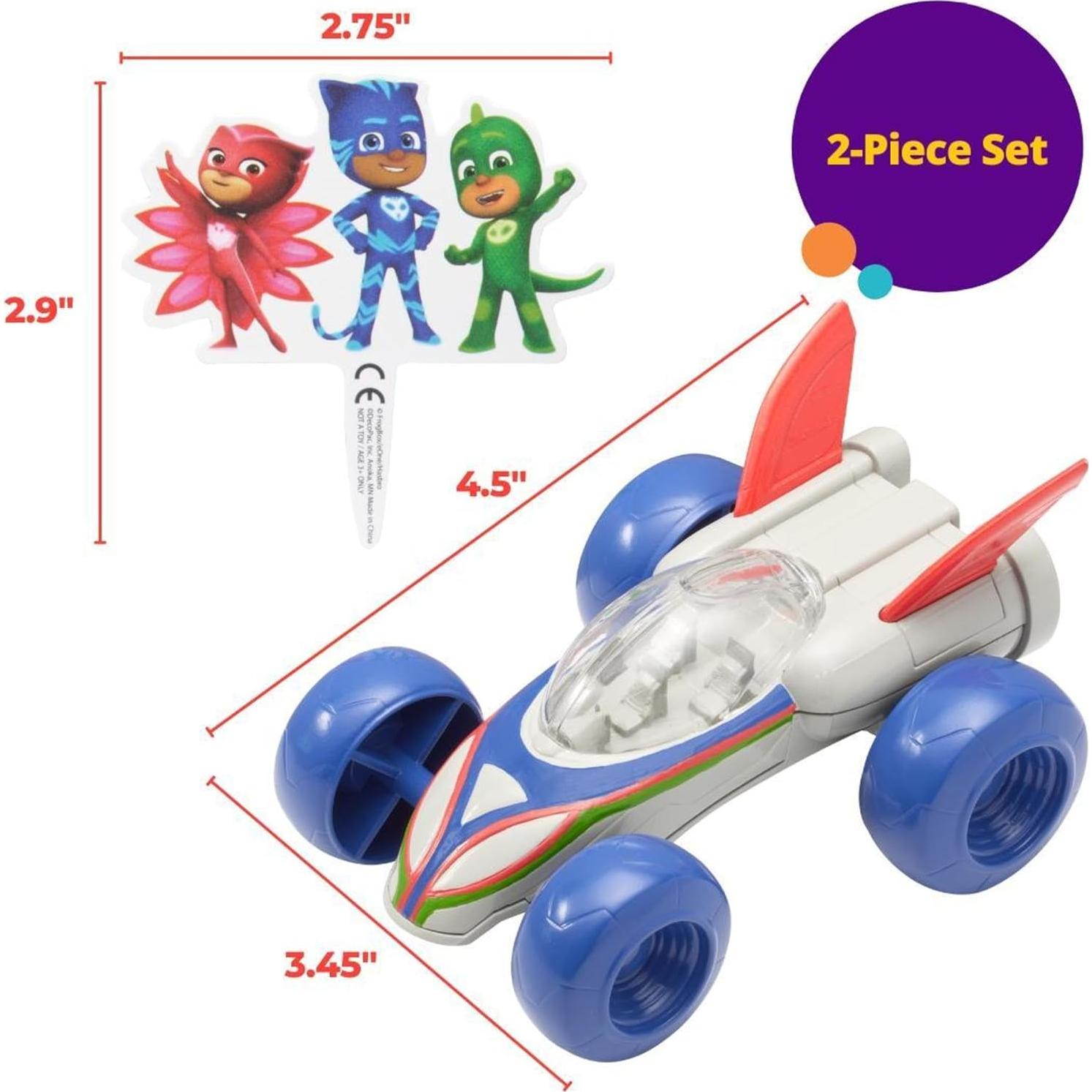 Adorno de Pastel PJ Masks DecoSet Salva el Día - 2 Piezas