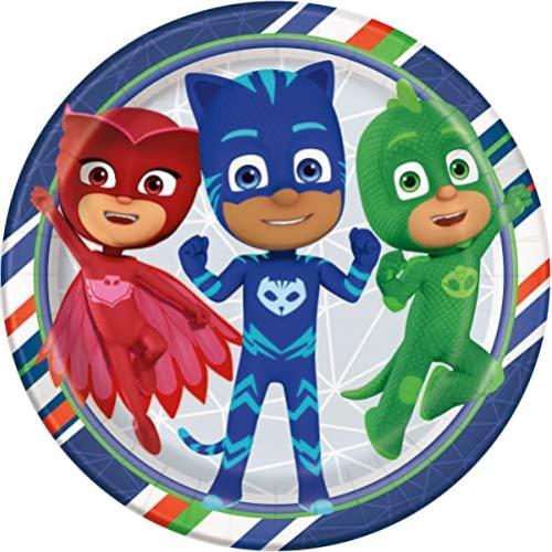 Suministros de Fiesta de Cumpleaños PJ Masks - 16 Platos, Vasos y Más
