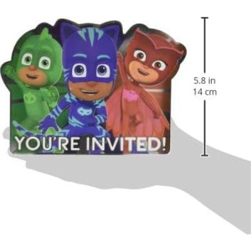 Invitaciones de Fiesta PJ Masks Amscan 8 Postales Multicolor