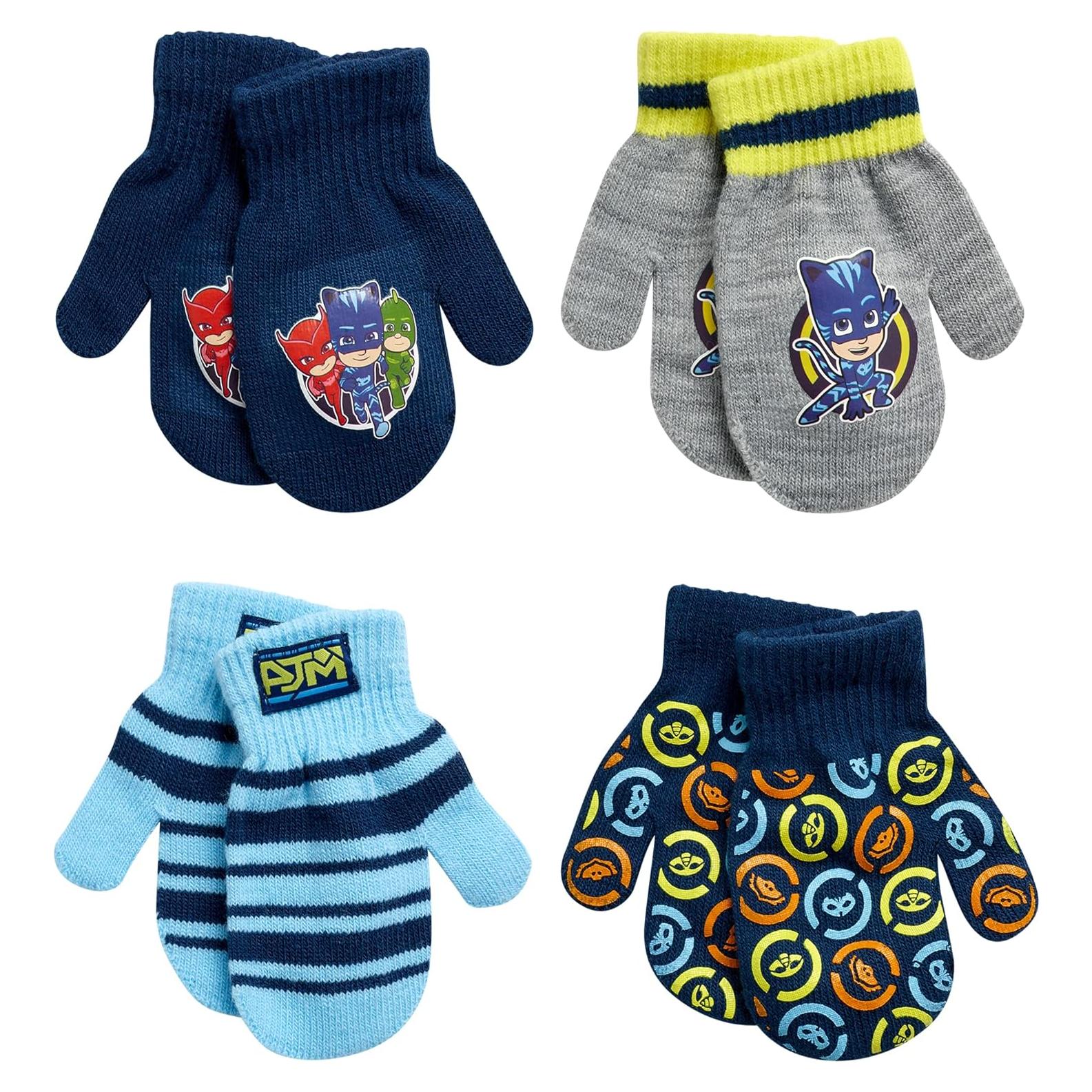 Guantes de Invierno PJ Masks para Niños - Paquete 4 Piezas