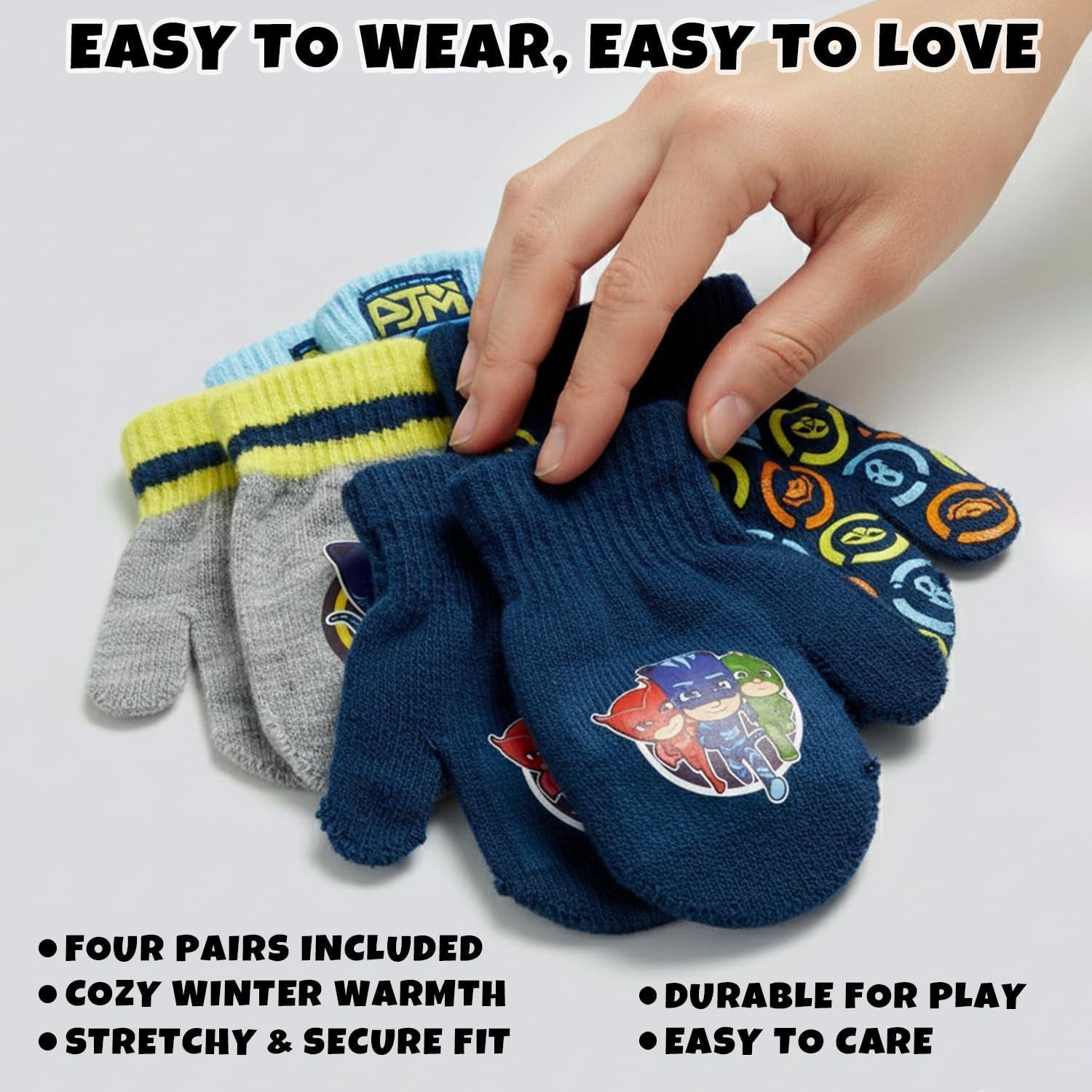 Guantes de Invierno PJ Masks para Niños - Paquete 4 Piezas