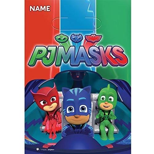 Paquete Fiesta Cumpleaños PJ Masks - 16 Bolsas + Stickers