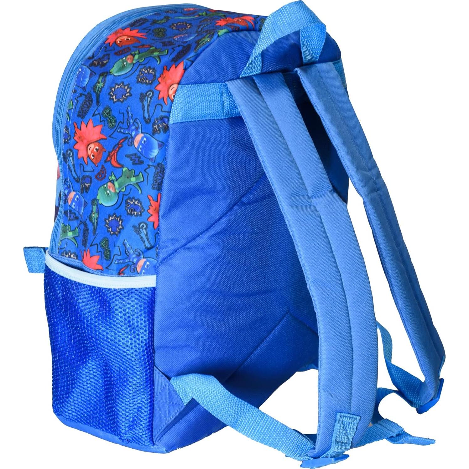 Conjunto Mochila Escolar PJ Masks 4 Piezas 40.64 cm Azul