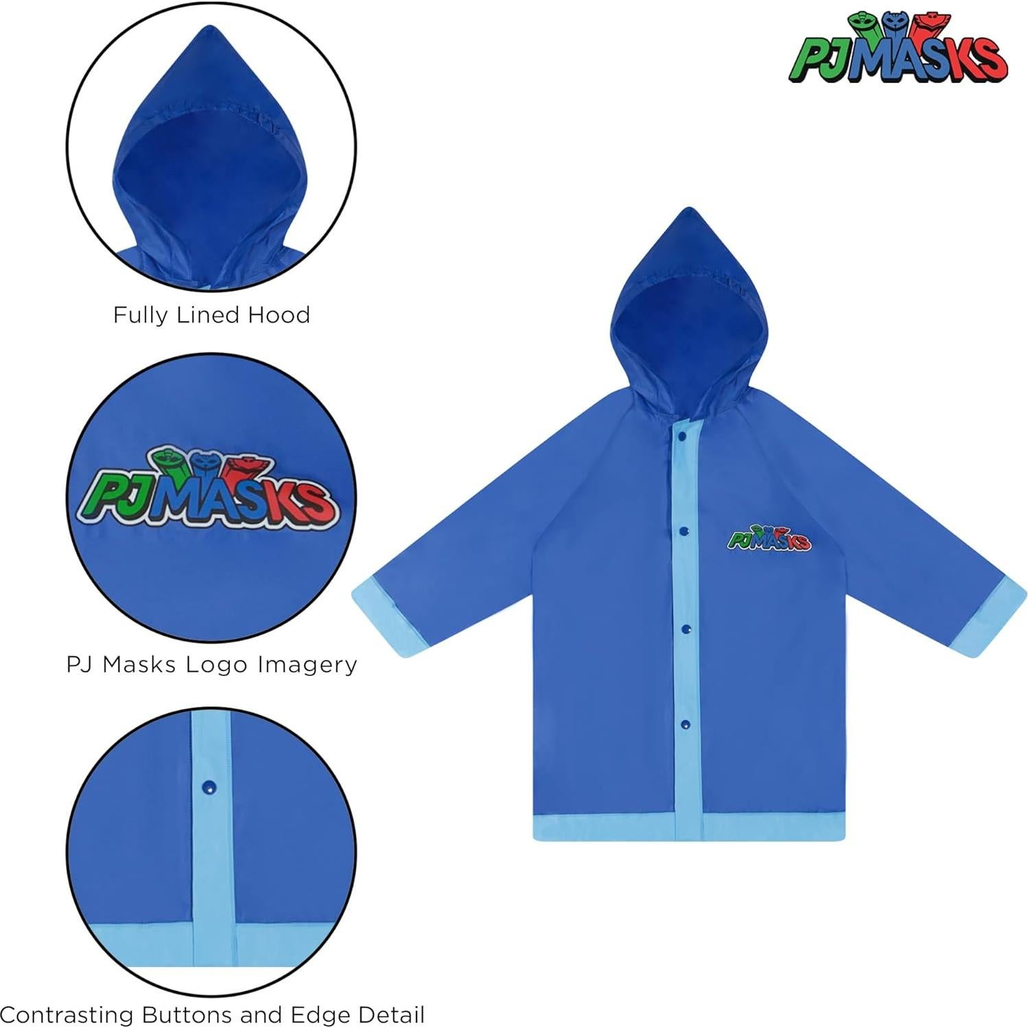 Conjunto de paraguas y chubasquero PJ Masks Hasbro 2-7 años